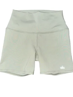 Alo Yoga Women’s Size XS Limestone Green 5" Airbrush High Waist Biker Shorts thumbnail 6