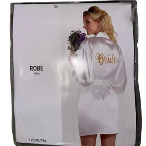 Amscan Bride's Robe, One Size, White new in package gift getting ready wedding Size undefined thumbnail 2