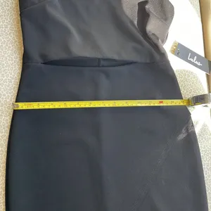 NWT Lulu’s Little Black Dress with peek a boo front opening thumbnail 14