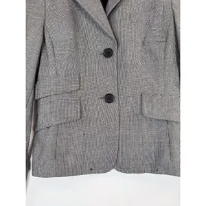 Akris Punto Women Blazer Gray Two Button Plaid Suit Jacket Notched Office Size 6 thumbnail 6
