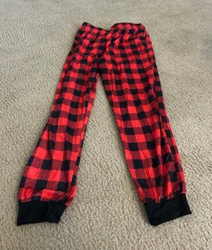 C276 woman pants pijama plaid size large thumbnail 1