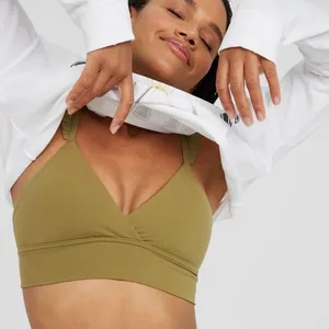 OFFLINE By Aerie Real Me XTRA Ruffle Green Sports Bra(Size Medium) thumbnail 4