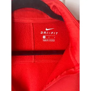 Nike Womens Dri-Fit 1/4 Zip Pullover Size Medium Red Long Sleeve Running Top thumbnail 3