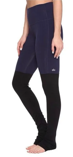 Alo Goddess Leggings in Navy and Black thumbnail 1