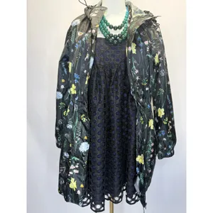 Kimchi Blue Black Eyelet Lace Babydoll Top‎ Puff Sleeve Boho Romantic Medium thumbnail 4