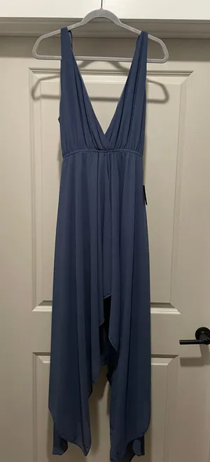 Lulus Denim Blue Dress thumbnail 4