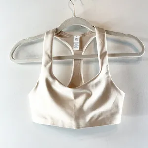 Alo Airlift Advantage Racerback Bra Macadamia Tan Beige Small thumbnail 4