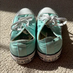 Converse Low Top Sneakers in Teal/Mint Green and White thumbnail 2