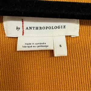 Anthropologie Orange Knit Pullover Sweater Womens S Floral Sleeve Fall Boho thumbnail 7