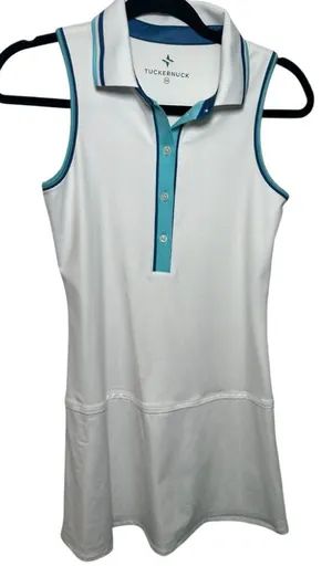 Tuckernuck TNUCK SPORT Lisbon‎ Piped Sterling Tennis Dress NWT Size X Small Golf Pickleball thumbnail 1