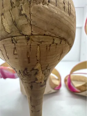Jessica Simpson Pink Tie-Dye Strappy Cork Heel Sandals - Smo thumbnail 4