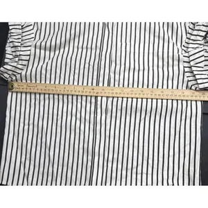 Frame‎ Revolve Linen Blend Striped Organic Short Sleeve Button Up Blouse Size XS thumbnail 8