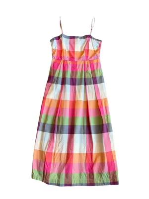 Kate Spade For Target Colorful Plaid Dress A-Line Spaghetti Strap Size Small thumbnail 6