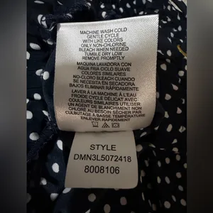 Adrienne Vittadini Black and White Polka Dot Wide-Leg Pants thumbnail 6