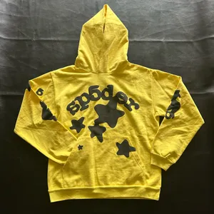 Yellow Spyder Hoodie Large Like New Black Stars Cotton Small Mark Priority Ship thumbnail 1