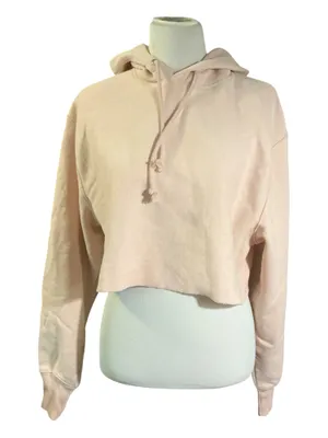 Champion Reverse Weave Cropped Hoodie Sweatshirt Soft Pink Women’s Medium thumbnail 1