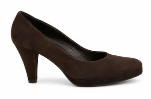 Michael Kors Collection Size 7 Pumps Heels Brown Suede Platform Designer Italy thumbnail 1
