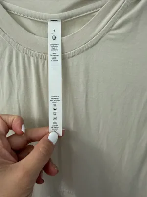 Lululemon Modal-Silk Blend Tie-Front Yoga Tank Top Natural Ivory (Size 4) thumbnail 7