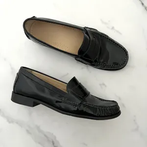 Cole Haan Penny Loafers Black Patent Leather Size 8 Preppy Classic old money thumbnail 8