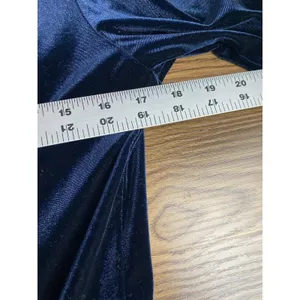Vintage 90s Scott‎ McClintock Navy Velvet Gown Open Back Formal Dress 12 thumbnail 9