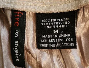 Fire Los Angeles spaghetti strap gold women's size medium New with tag thumbnail 5