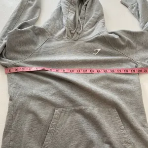 Gymshark Gray Fleece Lined Pullover Hoodie | Athletic Logo Sweatshirt Size M thumbnail 5