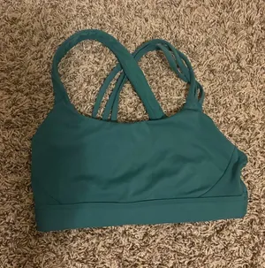 Athleta Train Free Sports Bra Estimated Size Xtra Small Green Pull Over No Pads thumbnail 1