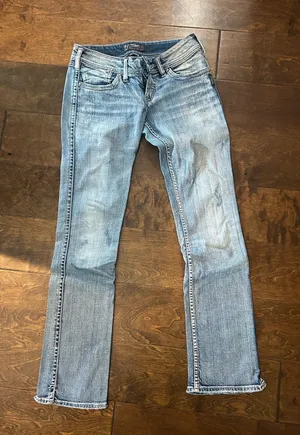 Light wash McKenzie low rise silver jeans Blue Size 28 thumbnail 1