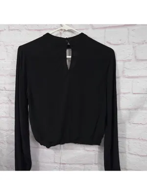 Forever 21 Medium Black Long Sleeve Blouse thumbnail 5