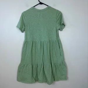 Gap T-Shirt Dress Green Crewneck Short Sleeve Tiered Skirt Side Pockets Size XS thumbnail 10