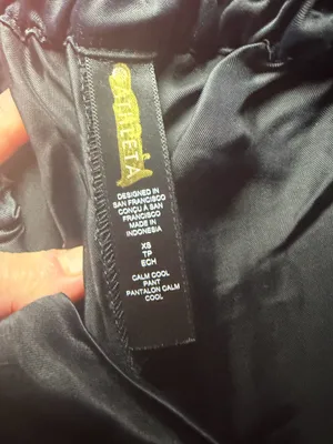 Athleta Cool Calm Black Satin Wide Leg Pants Size XS. thumbnail 4