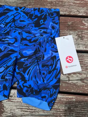 Lululemon Women’s Fast And Free HR Short 6" Pockets Galactic Cobalt Blue|Size:0 thumbnail 3