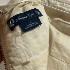 American Eagle Cream Strapless‎ Dress Size 6 thumbnail 7