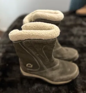 Sorel Snow Boots Womens 7 Water Fall Brown Suede Insulated NL 1964-326 thumbnail 1