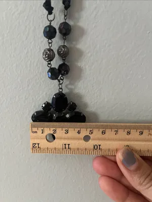 Women's Black Crystal Pendant Necklace - Elegant Statement Jewelry thumbnail 6