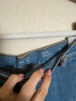 COS Mid Rise Wide-leg Baggy Blue Light Wash Jeans Women's Size 28 thumbnail 3