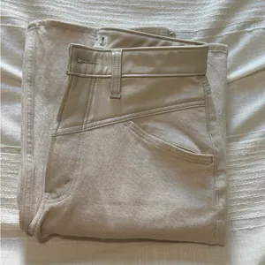 Abercrombie & Fitch Cream High Rise Pants thumbnail 3