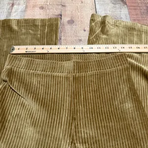Aerie Women's Brown Gold Corduroy Hi-Rise Groove-On Flare Pants Sz M Lounge Boho thumbnail 4