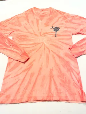 Myrtle Beach South Carolina Coral Tie-Dye Lng Slv T Shirt Women Sz XS/S Palmetto thumbnail 1