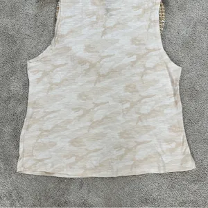 Vuori Women’s Sunset Tank Top Sleeveless Pima Cotton Slub in Bisque Camo XL thumbnail 8