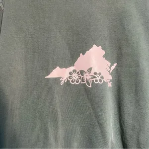 Comfort Colors Women's Size Small Crewneck Sweatshirt Light Green White Virginia thumbnail 4