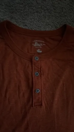 G.H. Bass & Co. Orange Henley thumbnail 2