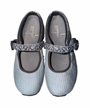 Merrell Encore Mary Jane Mesh Shoes Women's sz 7.5 Blue Flats J66422 Comfort thumbnail 1