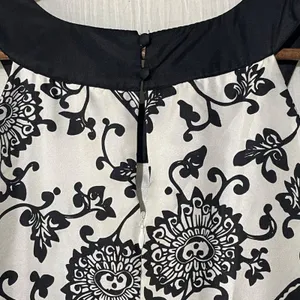 White House Black Market Silk Paisley Sheath Dress Black White Size 4 thumbnail 9