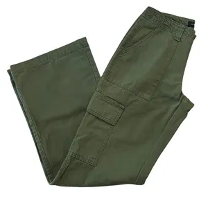 Aeropostale Womens Low Rise Flare Utility Cargo Pants Olive Green Size S thumbnail 8