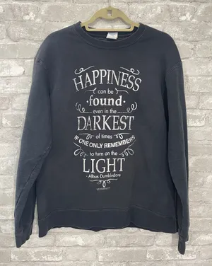 Port & Company Black Graphic Crewneck Sweatshirt - Albus Dumbledore Quote thumbnail 1