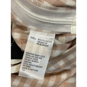 Alex Marie Pants Size 4 White Pink Gingham Lightweight Flare Leg Side Zip thumbnail 6