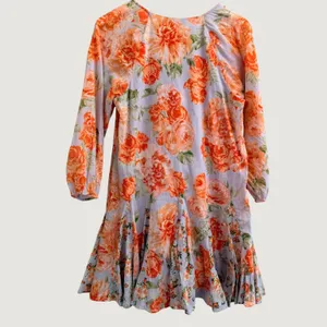 Alice + Olivia PALI Floral Mini Dress Cotton V-Neck Mix Print Size 2 thumbnail 4