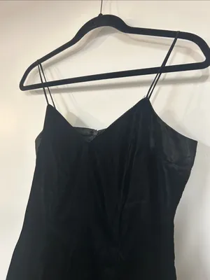 Vintage Cache Gown Dress Black Zip Up Back Spaghetti Strap Womens Size 4 thumbnail 5