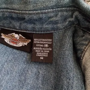 Harley-Davidson Blue Embroidered Button-Down Shirt Denium Costal Womens M thumbnail 5